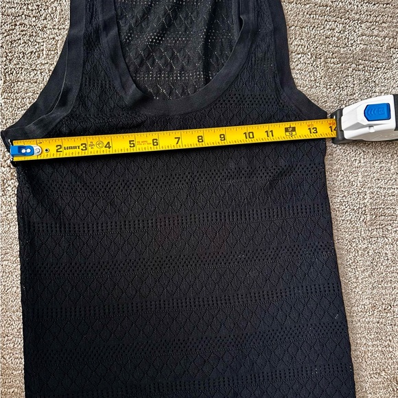 Zara Black Fitted Soft Stretch Mesh Racerback Tank Top - Picture 4 of 4